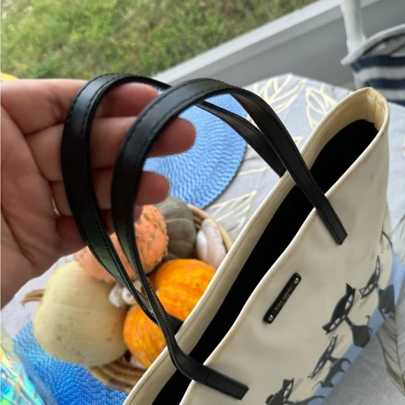 Kate Spade New York ♠️ Large Jazz Things Up Cool Black Cat Tote Purse Bag . - Picture 7 of 15